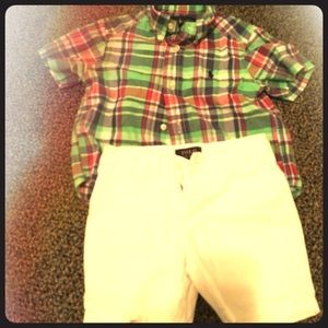 Little boys summer polo outfit